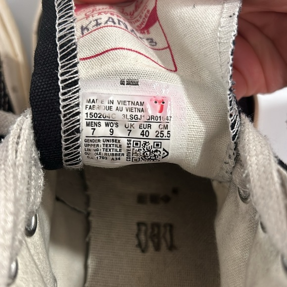 Comme des garçons Converse Chuck Taylor Black CDG - Picture 9 of 10